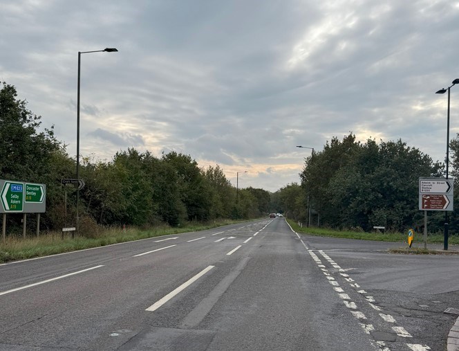 Photo showing a stretch of road on the A19 carriageway